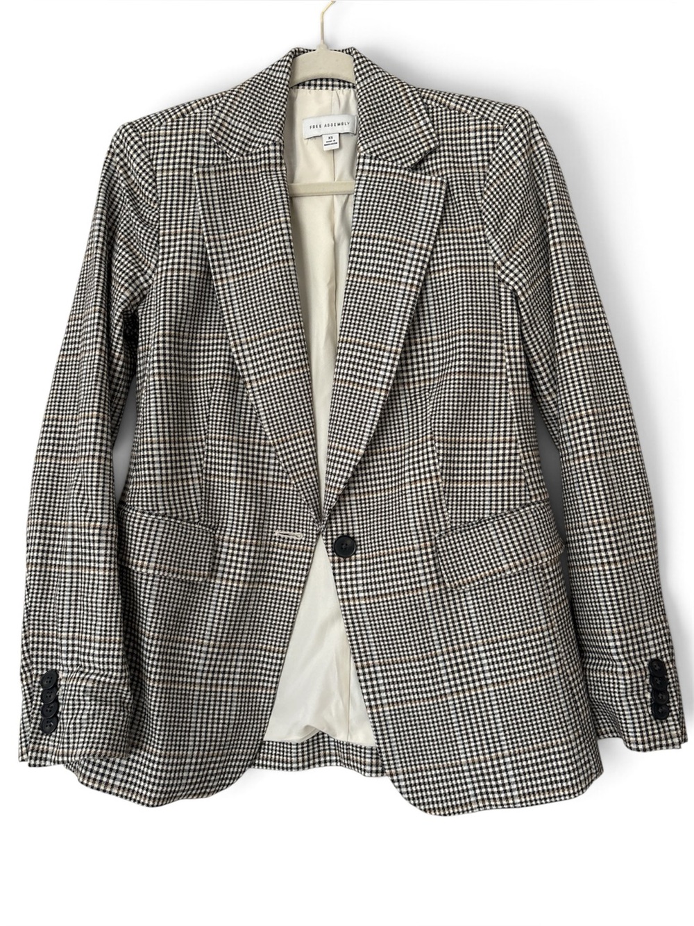 Black & White Houndstooth Blazer free assembly size Xs fits size S too